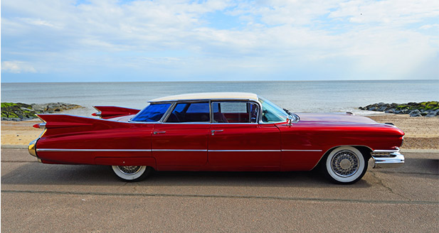 Cadillac Classic Red 1950's 4 door